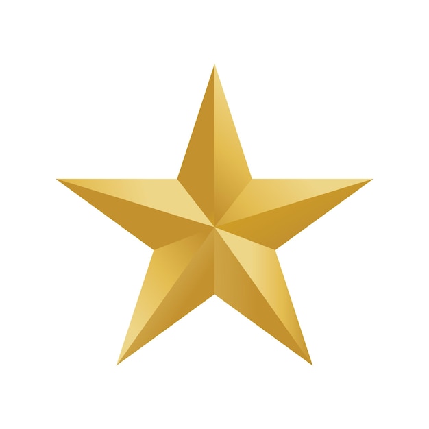 progettazione vettoriale del logo della stella d'oro moderna