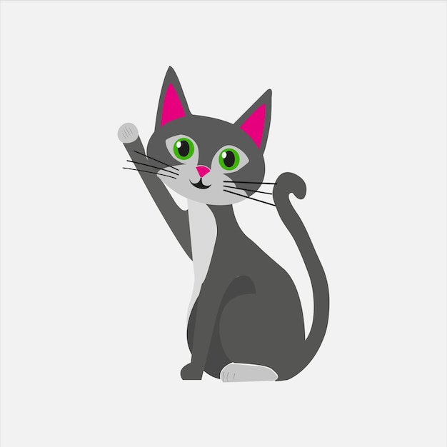 Progettazione vettoriale dell'illustrazione di Cat