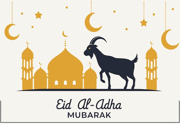 Progettazione vettoriale della festa islamica di Eid al-Adha