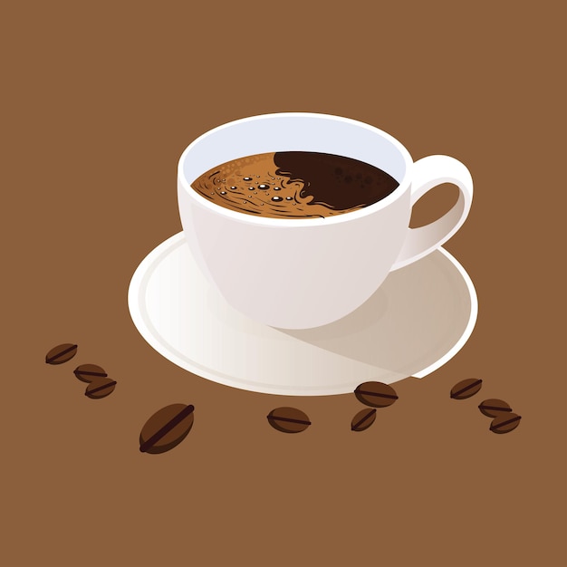 Progettazione vettoriale della tazza di caffè