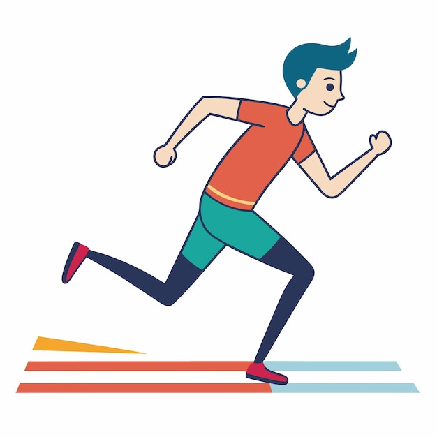 Progettazione vettoriale e illustrazione digitale del logo Running Man