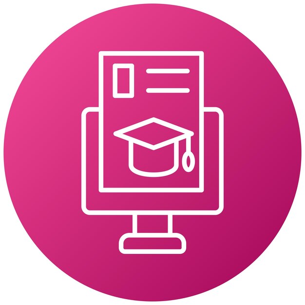 Progettazione vettoriale Laurea in Informatica Stile di icona