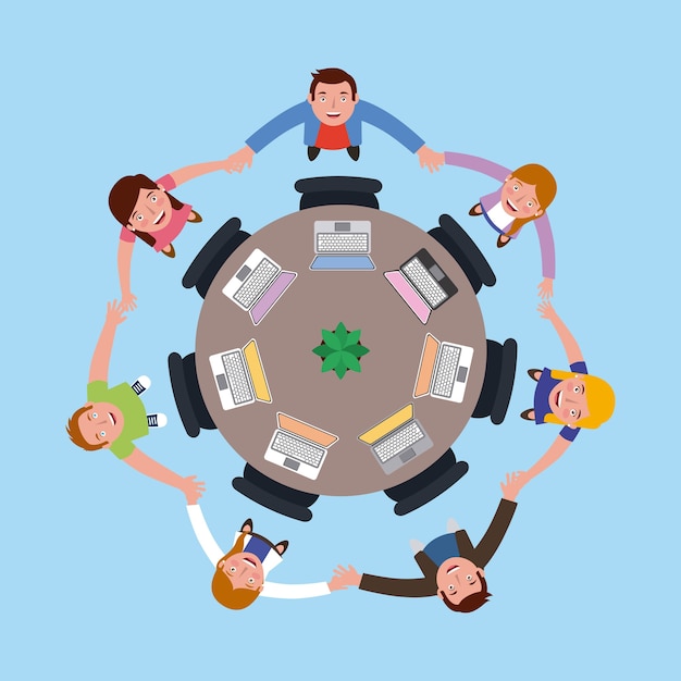 progettisti di persone che si tengono per mano