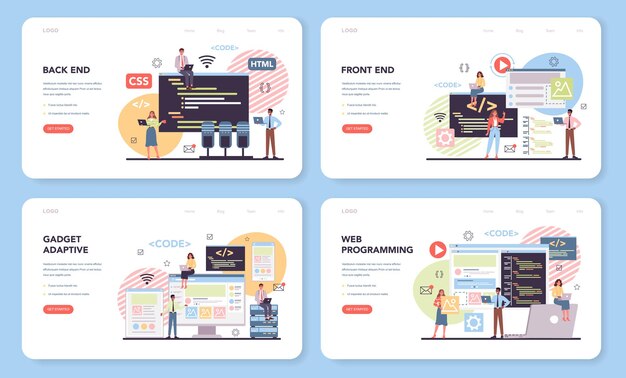 Programmazione di banner web o set di pagine di destinazione