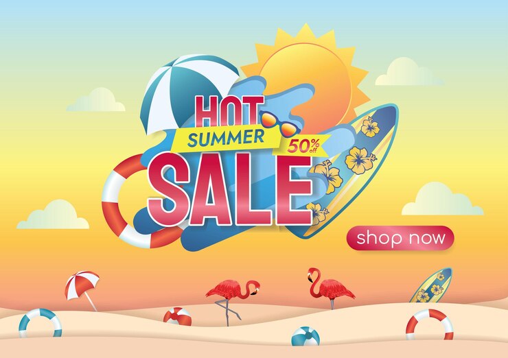 promozione delle vendite estive per gli acquisti nei giorni festivi