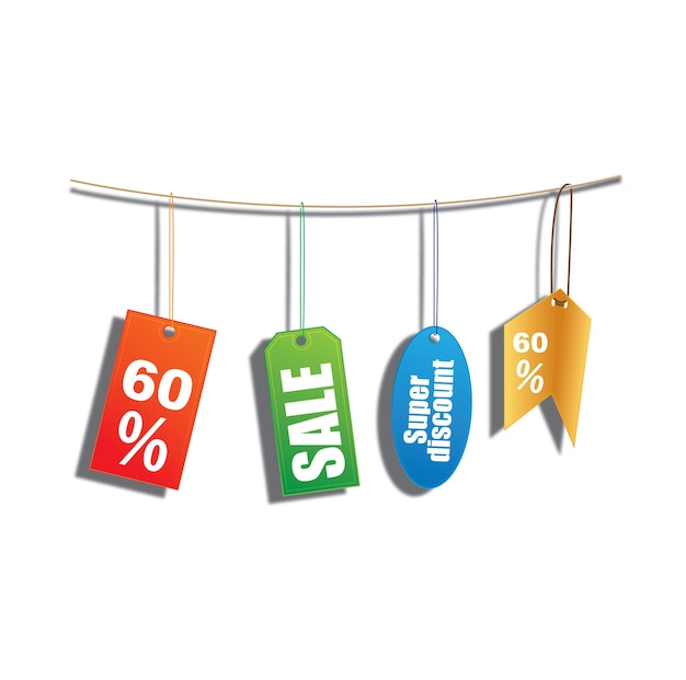 Promozione vendita etichette migliori offerte Vettore gratuito