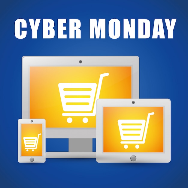 Promozioni e vendite di e-commerce per il lunedì Cyber