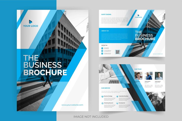 Proposta commerciale di brochure bifold creativa minimalista alla moda e modello di profilo aziendale premium