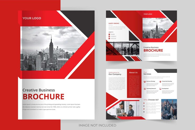Proposta commerciale di brochure bifold creativa minimalista alla moda e modello di profilo aziendale