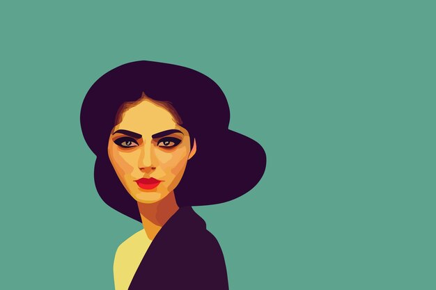 Proteste delle donne iraniane che non indossano l'hijab Illustrazione della testa di una donna coperta da un hijab