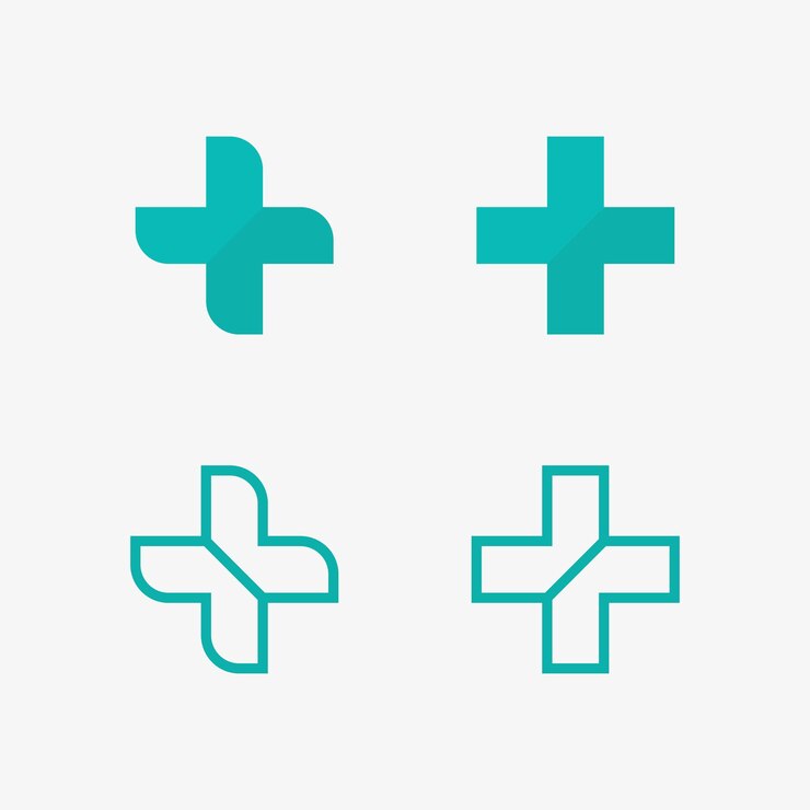 protezione della salute con logo dello scudo modello vettoriale per società mediche o assicurative vettoriale