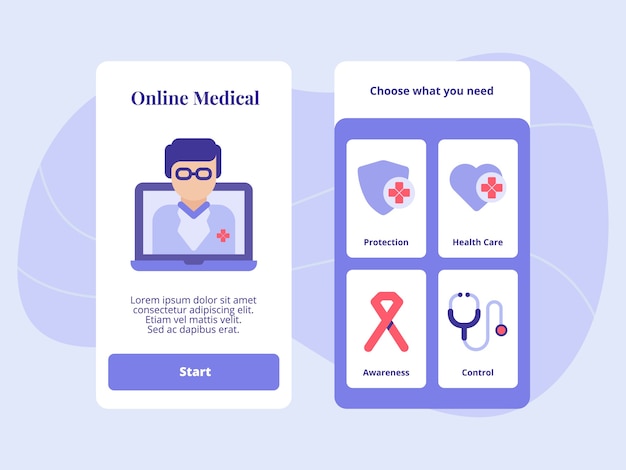 Protezione medica online controllo della consapevolezza dell'assistenza sanitaria