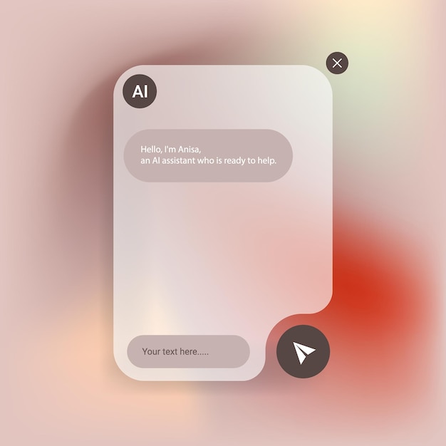 Prototipo di progettazione dell'interfaccia UI dell'assistente di chat AI
