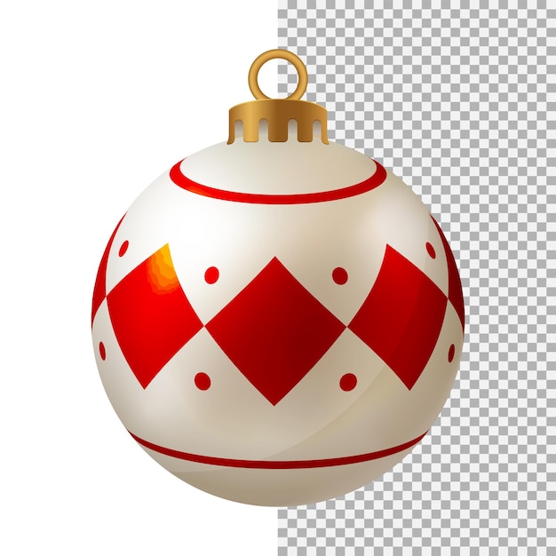 PSD ornamenti natalizi isolati rendering 3d