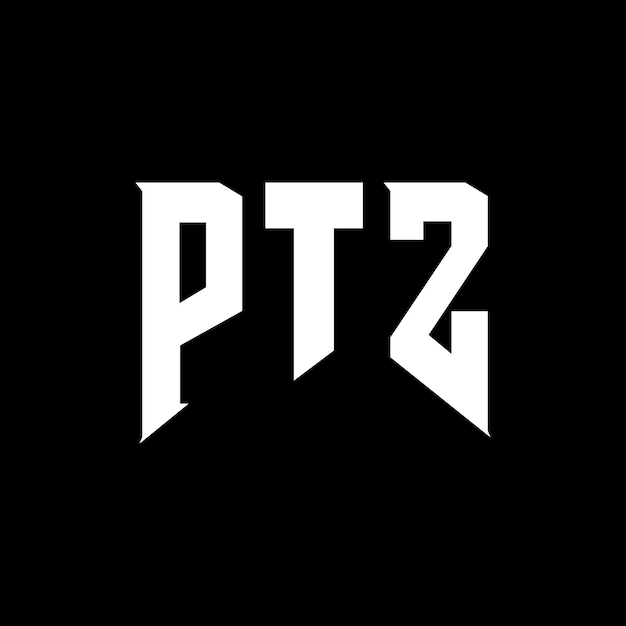 PTZ letter logo design per società tecnologica PTZ logo design combinazione di colori bianco e nero PTZ logo PTZ vettore PTZ design PTZ icona PTZ alfabeto PTZ tipografia logo design