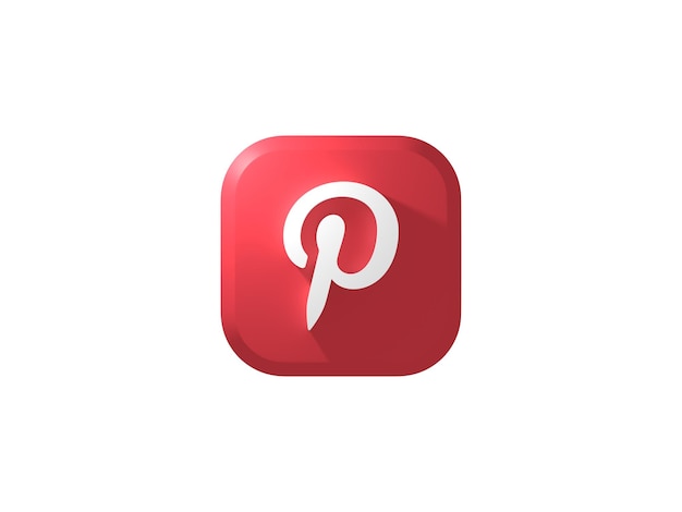 Pulsante Icona 3D Pinterest