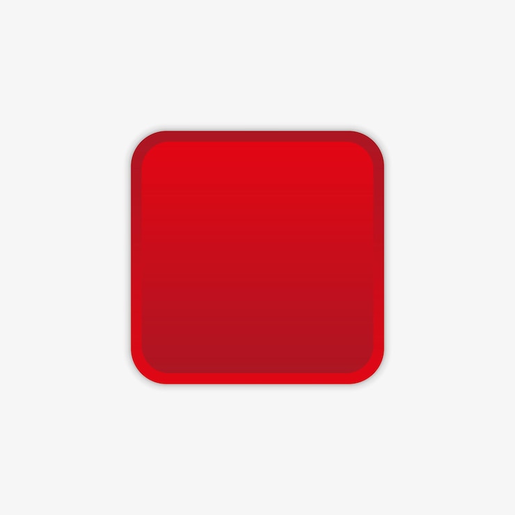 Vettore pulsante volumetrico rosso in stile neomorfismo progettato per applicazioni mobili siti web e altri sviluppatori