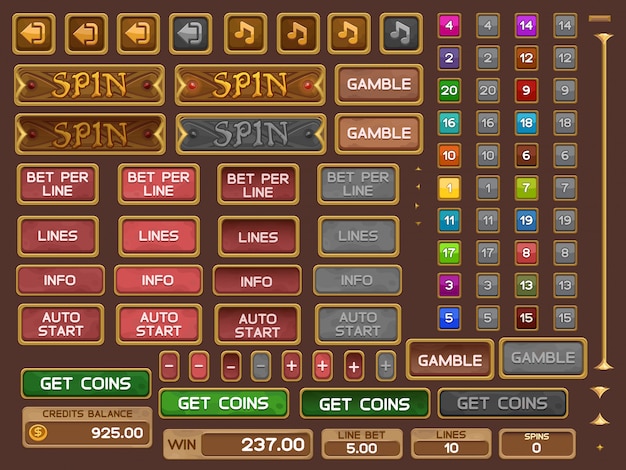 Pulsanti per il gioco di slot