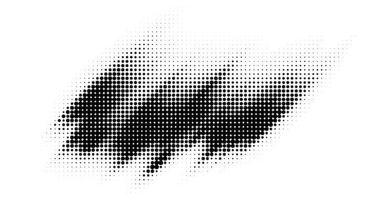 Punto di mezzitoni grunge Sfondo bianco e nero con punti circolari Texture astratta vettoriale macchiata