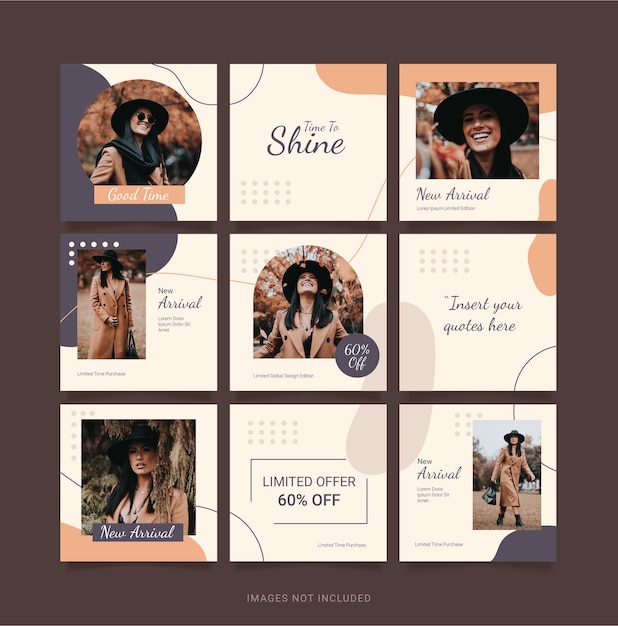 Puzzle Fashion Women Instagram Template Post