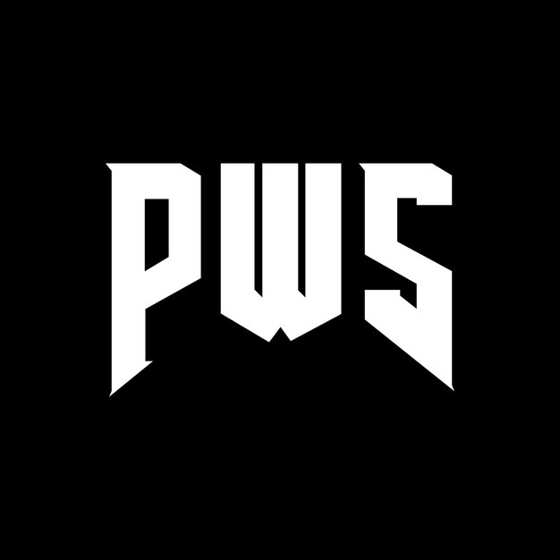 PWS letter logo design per società tecnologica PWS logo design combinazione di colori bianco e nero PWS logo PWS vettore PWS design PWS icona PWS alfabeto PWS tipografia logo design
