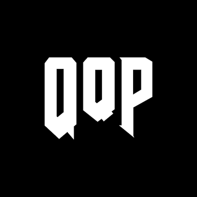 QQP letter logo design per società tecnologica QQP logo design combinazione di colori bianco e nero QQP Logo QQP vettore QQP design QQP icona QQP alfabeto QQP tipografia logo design