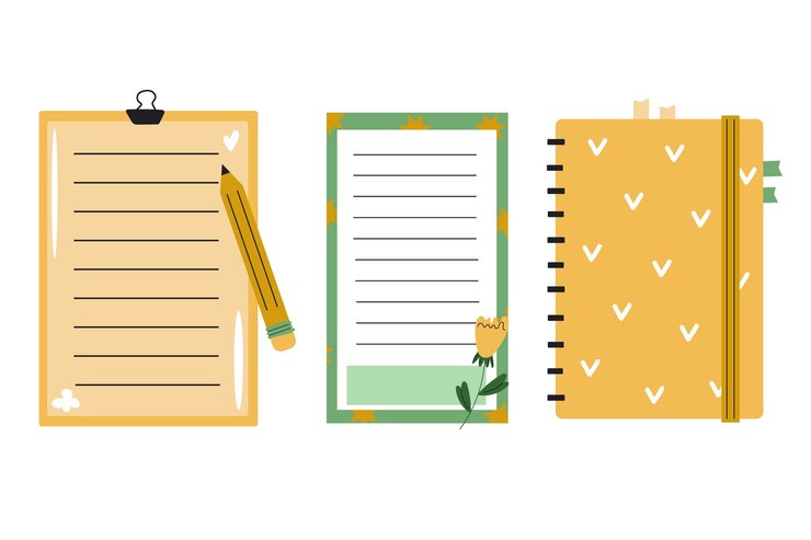 Quaderno piatto per il diario del pianificatore del blocco note