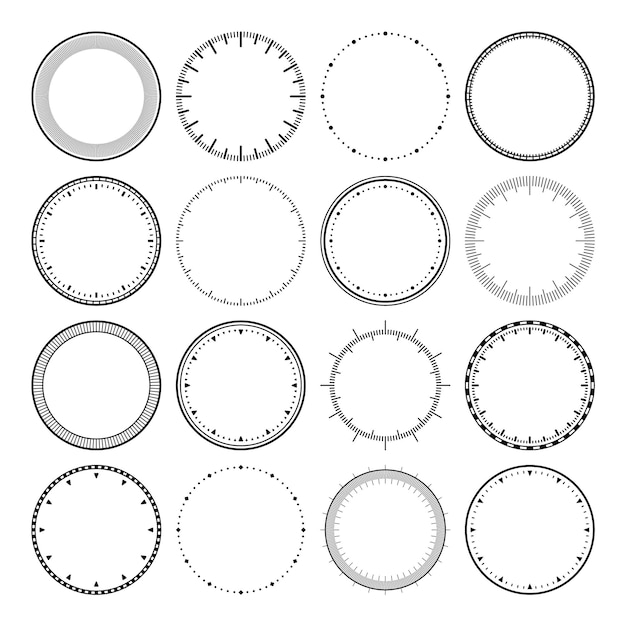 Quadrante dell'orologio meccanico con lunetta con contrassegni dei minuti e delle ore, timer o elemento cronometro vuoto