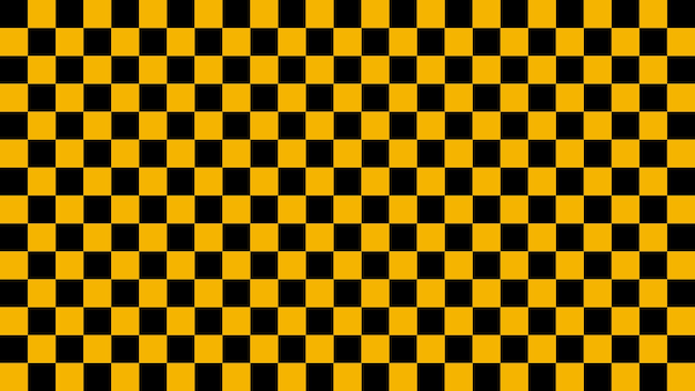 Quadrato nero giallo a scacchi check flag modello scacchiera texture griglia