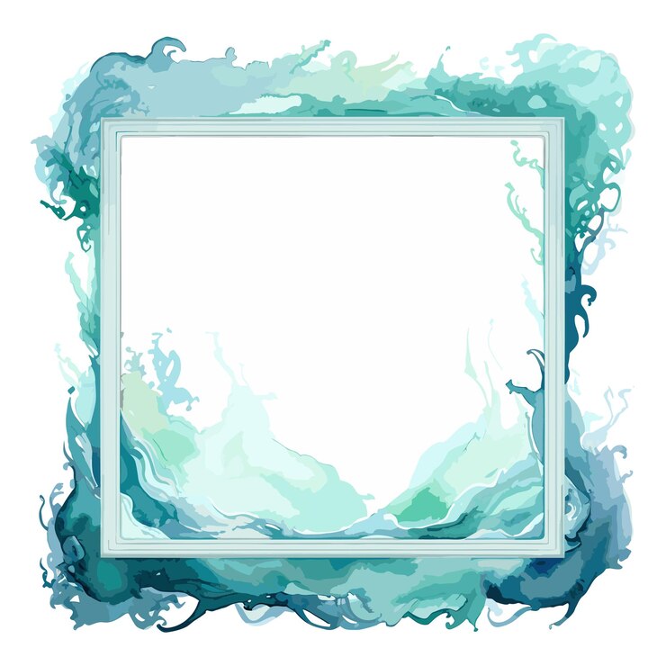 Vettore quadro ad acquerello vettore di colore acquatico