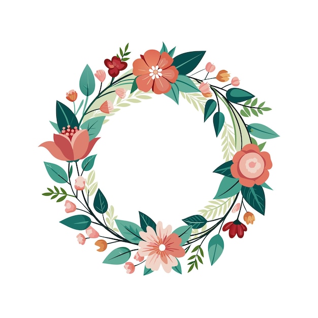 Quadro con illustrazione vettoriale di fiori