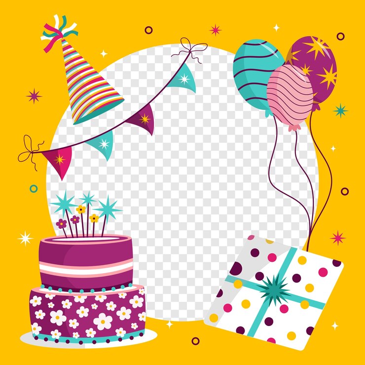 Vettore quadro di facebook per il compleanno festivo