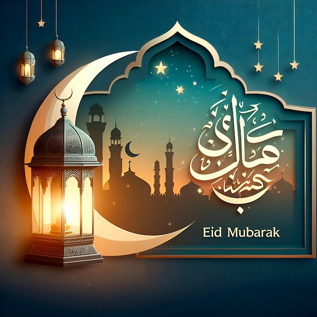 Questa illustrazione è fatta per l'Eid ul Fitr