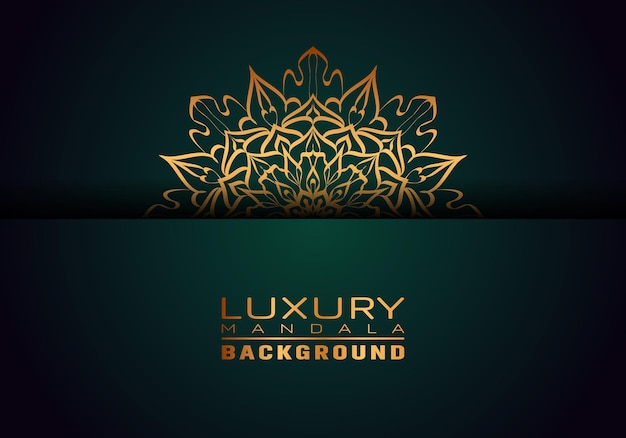 Questo è lo sfondo del logo mandala ornamentale di lusso, stile arabesco.