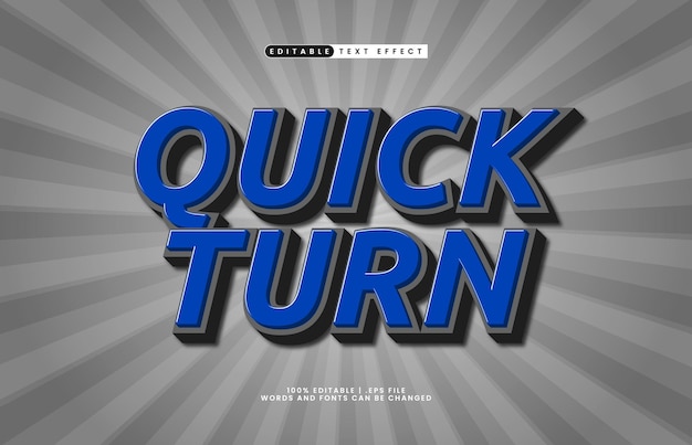 quick turn editable text effect con uno stile di testo per giochi e bambini