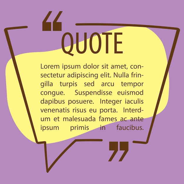 Quote frames templates quote text bubbles speech bubble vector illustration