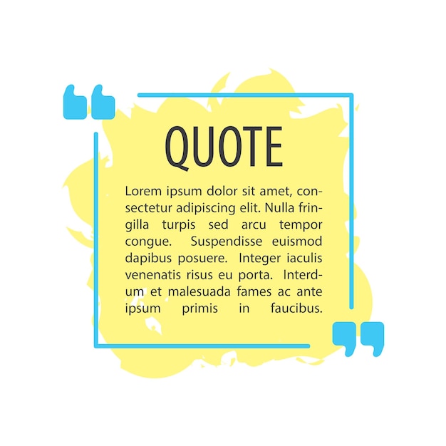 Quote frames templates quote text bubbles speech bubble vector illustration
