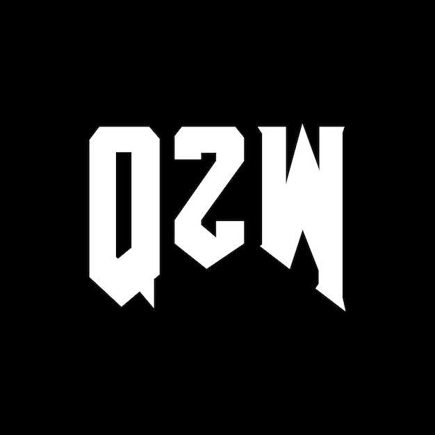 QZW letter logo design per società tecnologica QZW logo design combinazione di colori bianco e nero QZW Logo QZW vettore QZW design QZW icona QZW alfabeto QZW tipografia logo design