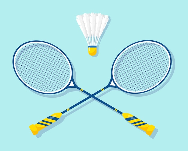 Racchette da badminton e volano di attrezzature per lo sport del gioco del badminton