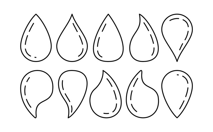 raccolta del contorno delle gocce d'acqua