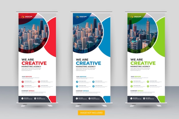raccolta di banner roll up aziendale