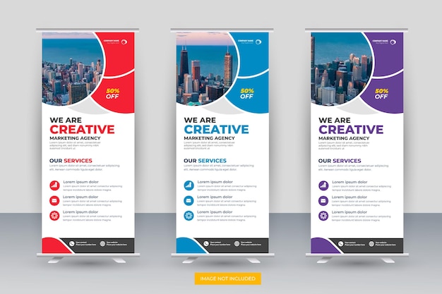 raccolta di banner roll up aziendale