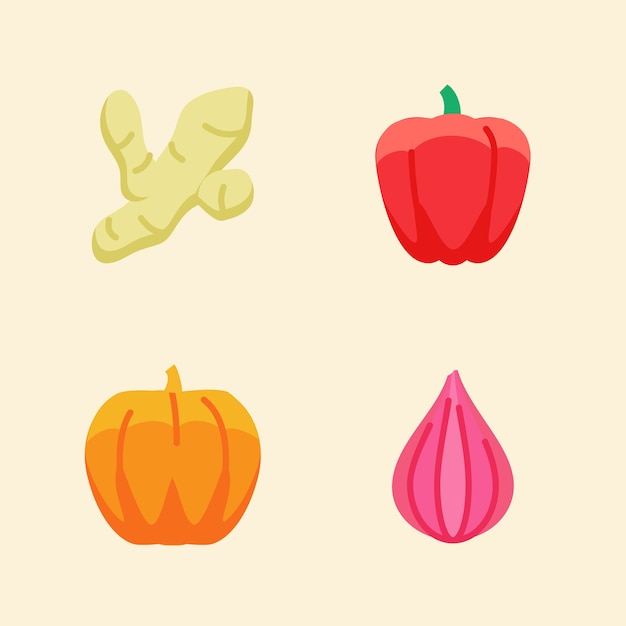 raccolta di condimento isolato su beige