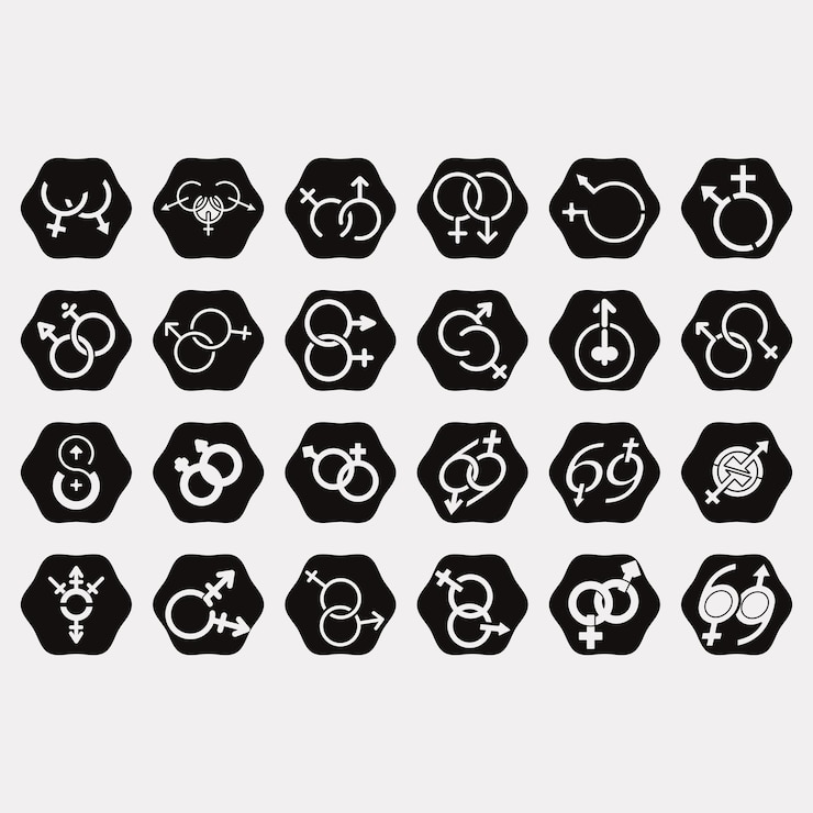 Vettore raccolta di logo di genere