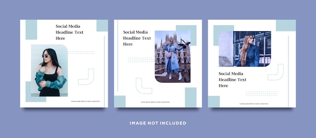 Raccolta di modelli di post social media minimalista