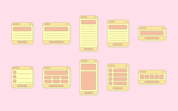 Raccolta di note di Retro Web UI