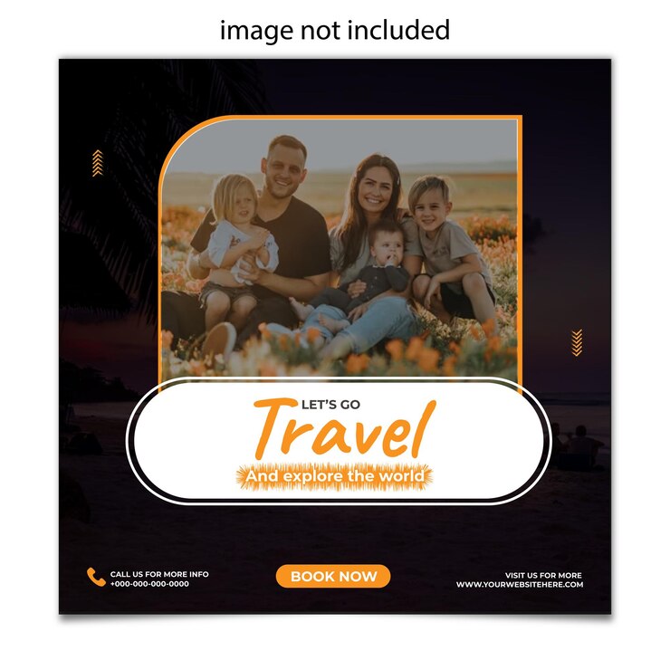 Raccolta di post di instagram di avventura sfumata con foto Vettore gratuito