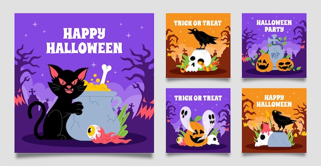 Raccolta di post di Instagram per la celebrazione di Halloween