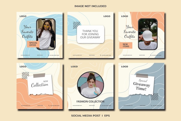 Raccolta di post di Instagram per la vendita di moda online