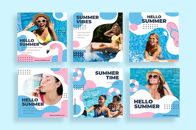 Raccolta di post instagram piatto estivo con foto